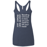 T-Shirts Vintage Navy / X-Small Chinese Women's Triblend Racerback Tank