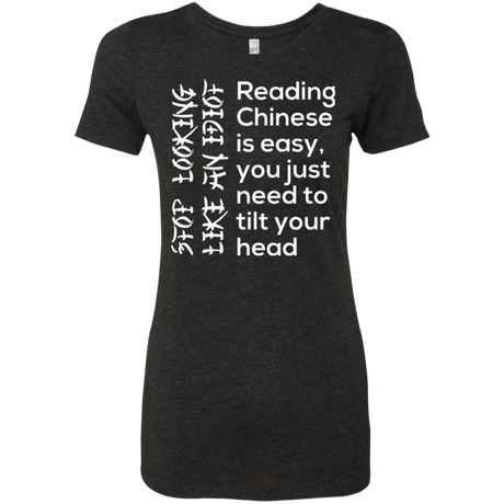 T-Shirts Vintage Black / Small Chinese Women's Triblend T-Shirt