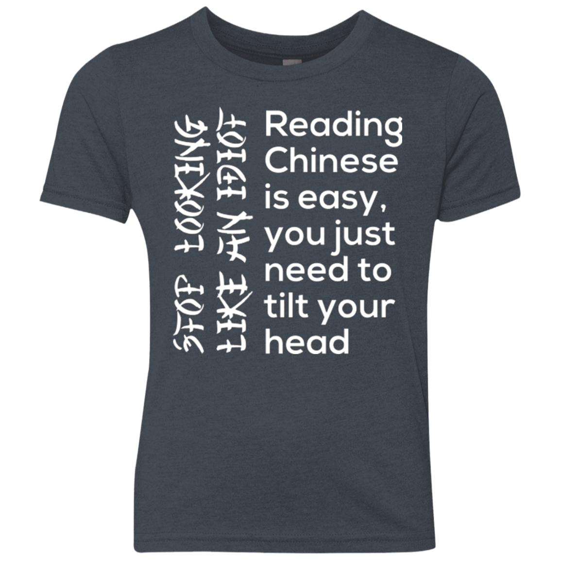 T-Shirts Vintage Navy / YXS Chinese Youth Triblend T-Shirt