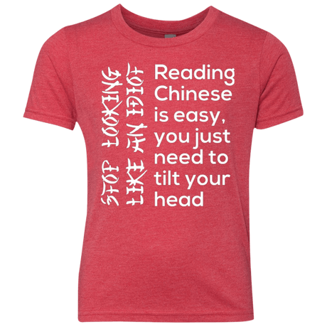 T-Shirts Vintage Red / YXS Chinese Youth Triblend T-Shirt