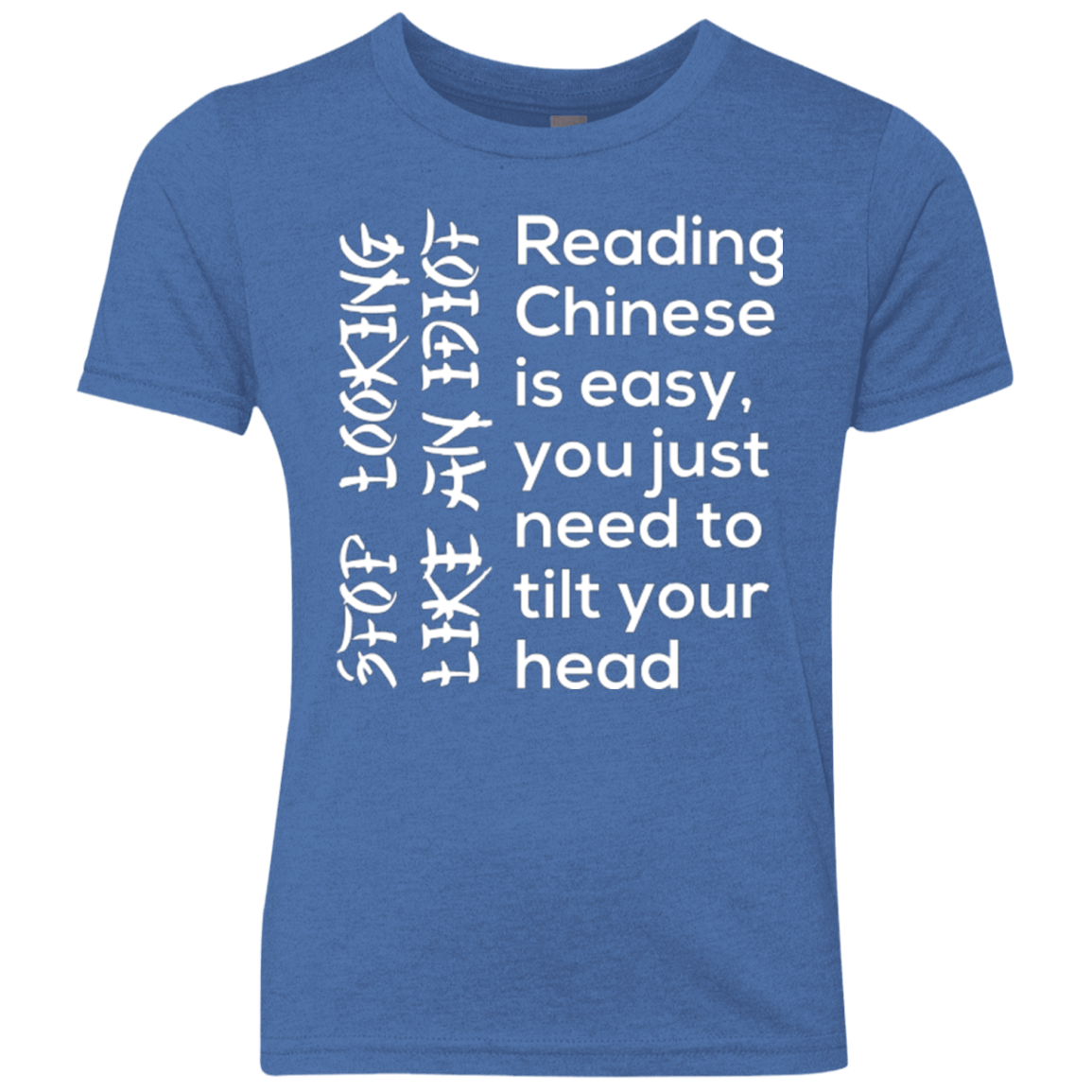 T-Shirts Vintage Royal / YXS Chinese Youth Triblend T-Shirt