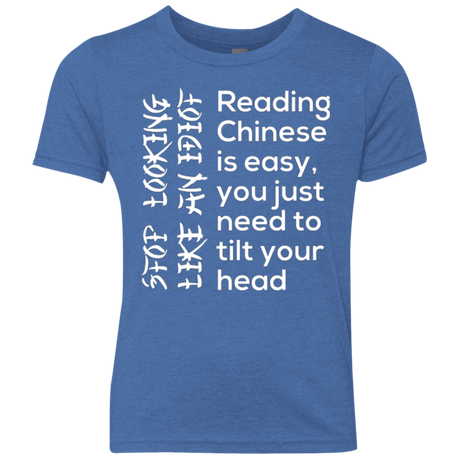 T-Shirts Vintage Royal / YXS Chinese Youth Triblend T-Shirt