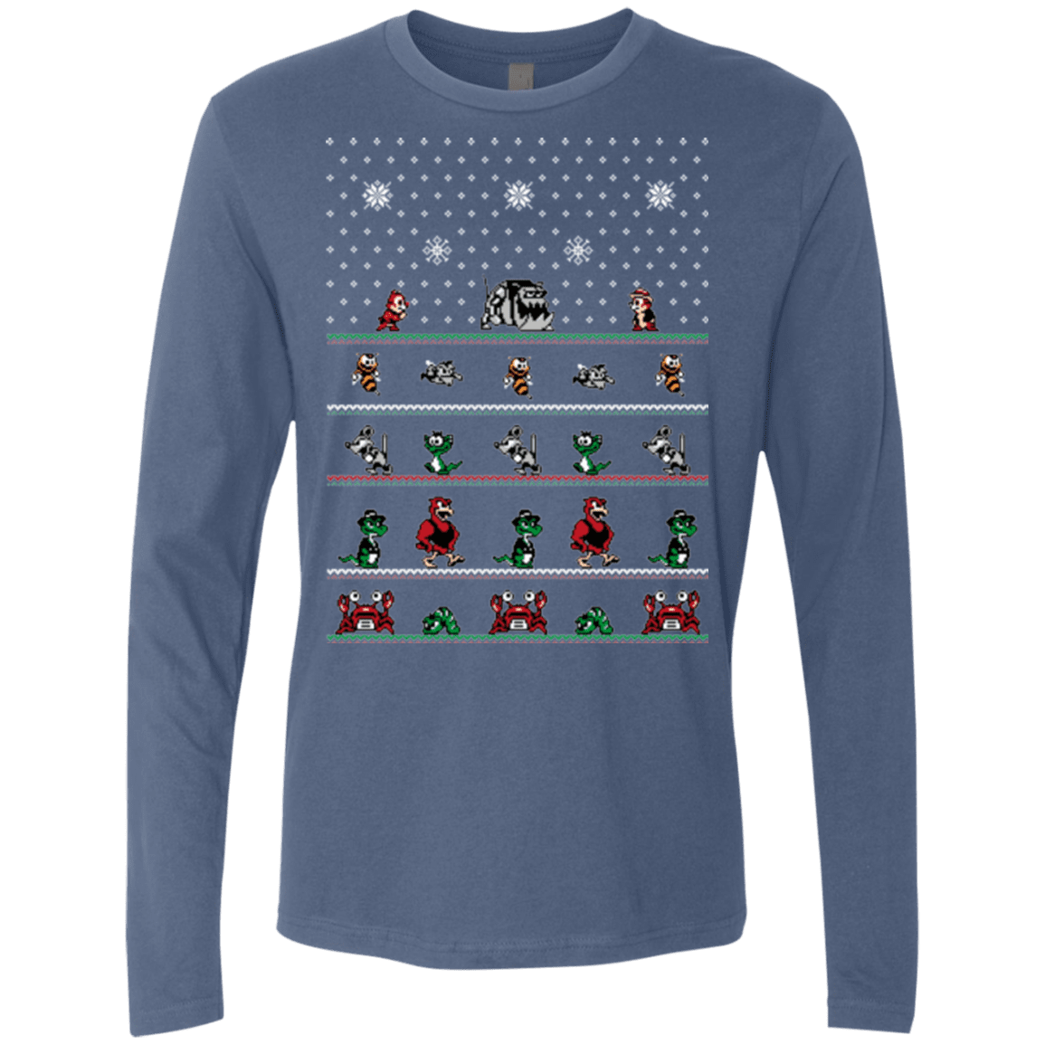 T-Shirts Indigo / Small Chip n Dale Christmas Rangers Men's Premium Long Sleeve