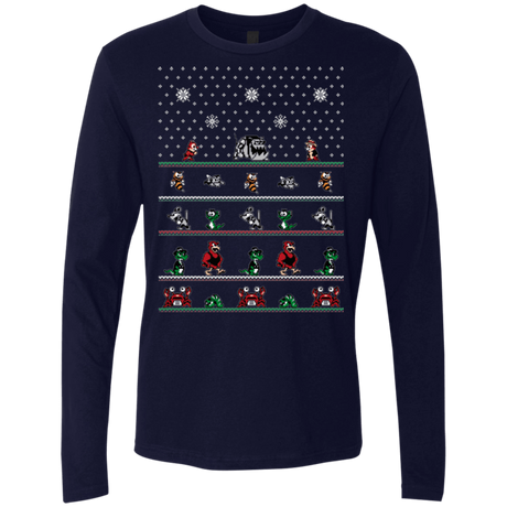 T-Shirts Midnight Navy / Small Chip n Dale Christmas Rangers Men's Premium Long Sleeve