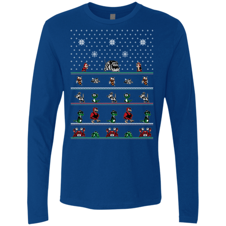 T-Shirts Royal / Small Chip n Dale Christmas Rangers Men's Premium Long Sleeve