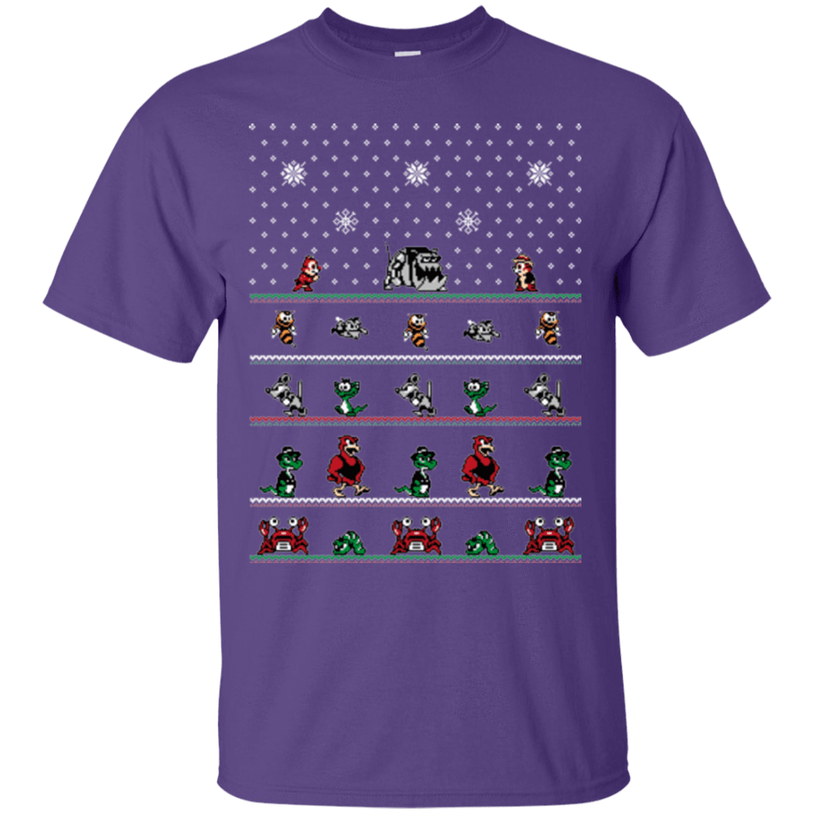 T-Shirts Purple / Small Chip n Dale Christmas Rangers T-Shirt