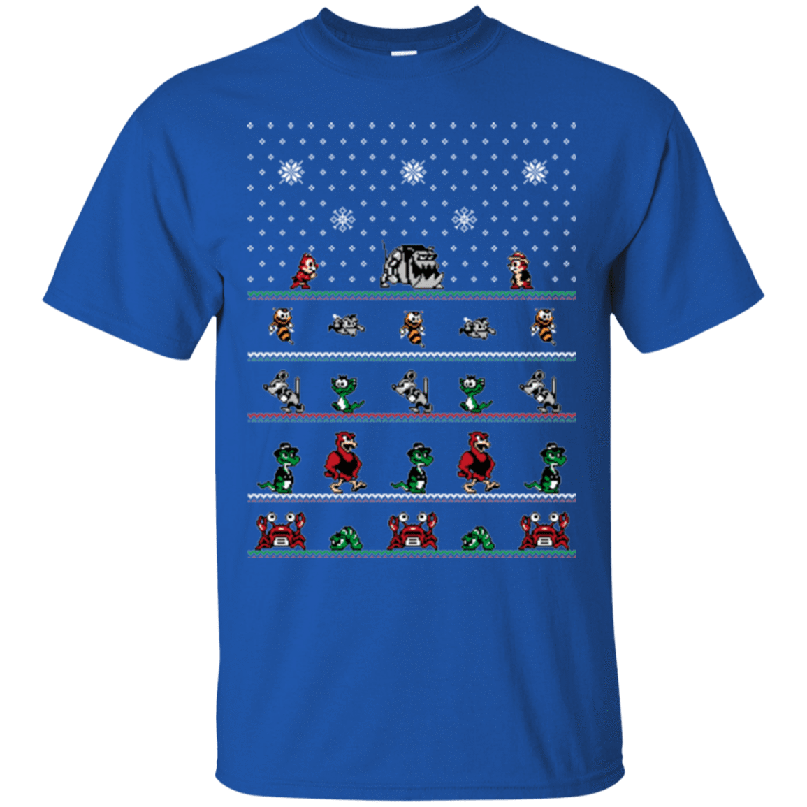 T-Shirts Royal / Small Chip n Dale Christmas Rangers T-Shirt