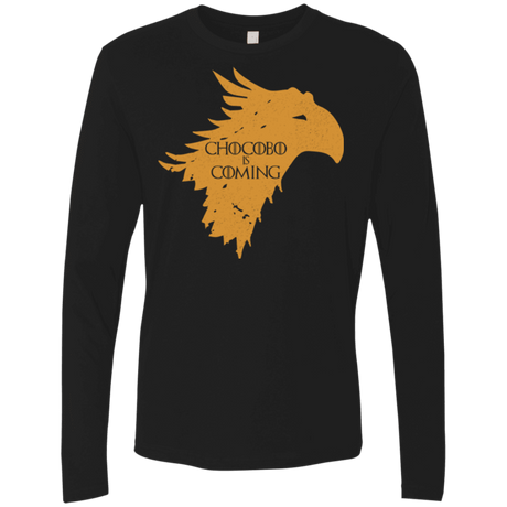 T-Shirts Black / Small Chocobo is Coming Men's Premium Long Sleeve