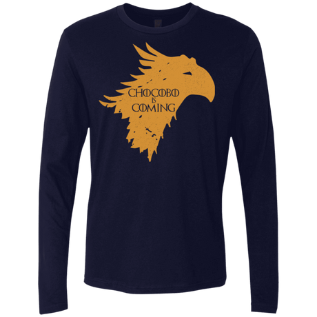 T-Shirts Midnight Navy / Small Chocobo is Coming Men's Premium Long Sleeve