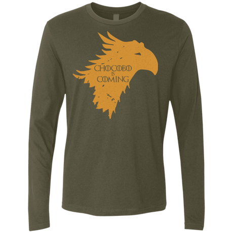 T-Shirts Military Green / Small Chocobo is Coming Men's Premium Long Sleeve