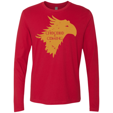 T-Shirts Red / Small Chocobo is Coming Men's Premium Long Sleeve