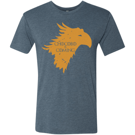 T-Shirts Indigo / Small Chocobo is Coming Men's Triblend T-Shirt