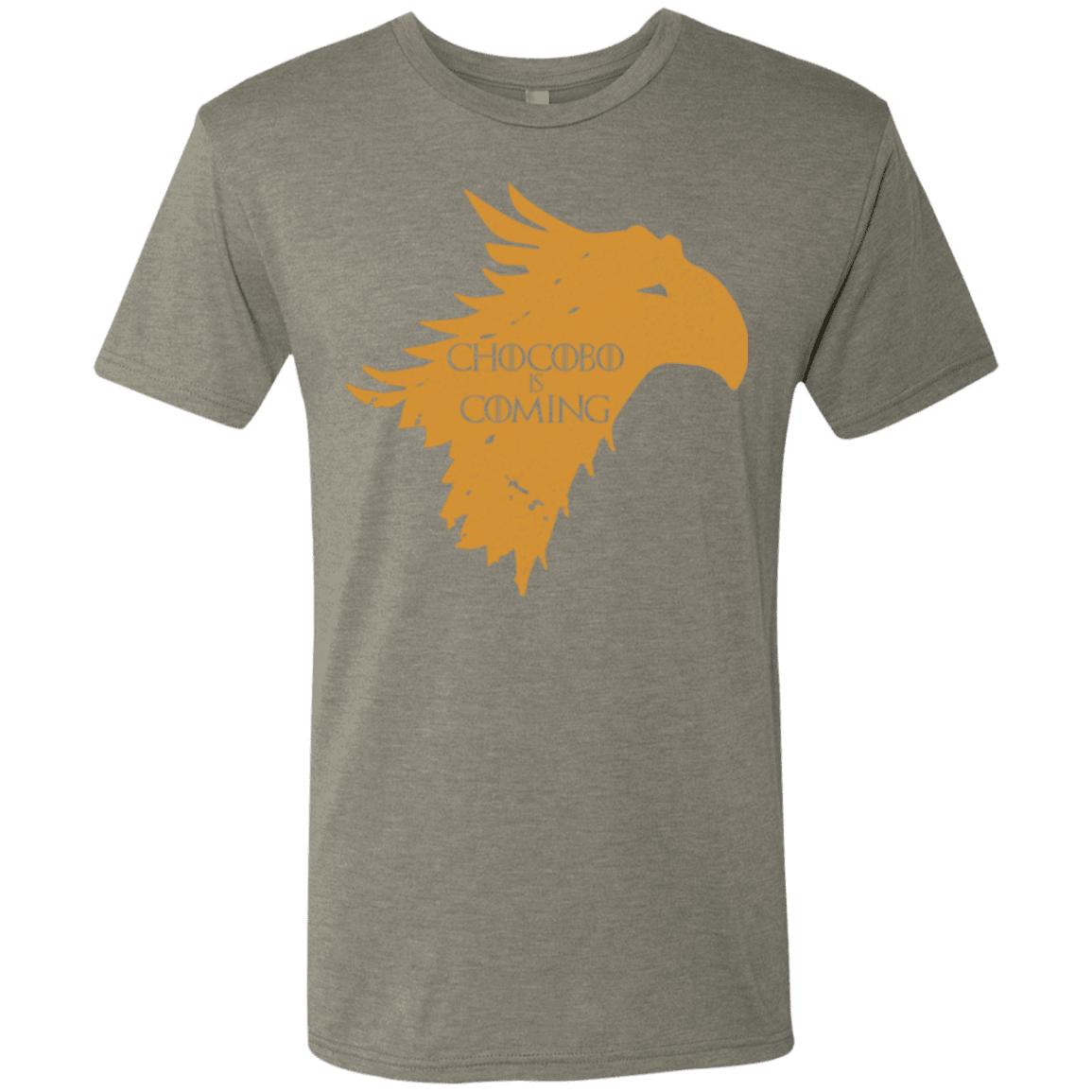 T-Shirts Venetian Grey / Small Chocobo is Coming Men's Triblend T-Shirt