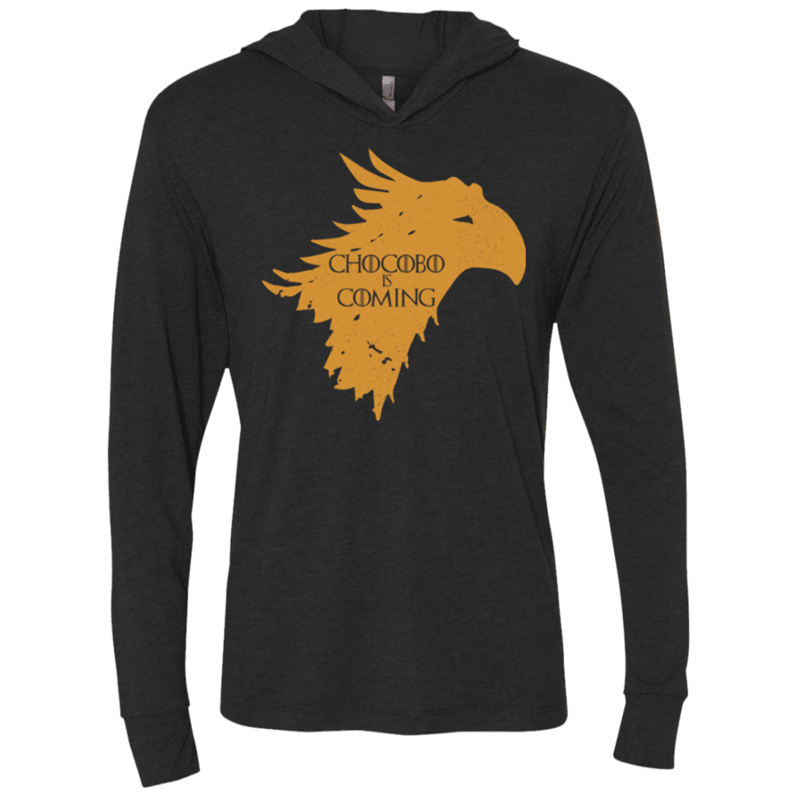 T-Shirts Vintage Black / X-Small Chocobo is Coming Triblend Long Sleeve Hoodie Tee