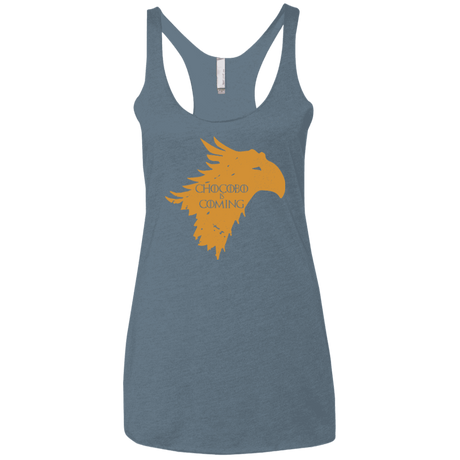 T-Shirts Indigo / X-Small Chocobo is Coming Women's Triblend Racerback Tank
