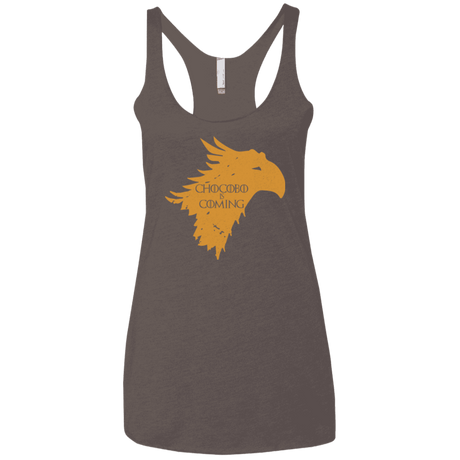 T-Shirts Macchiato / X-Small Chocobo is Coming Women's Triblend Racerback Tank