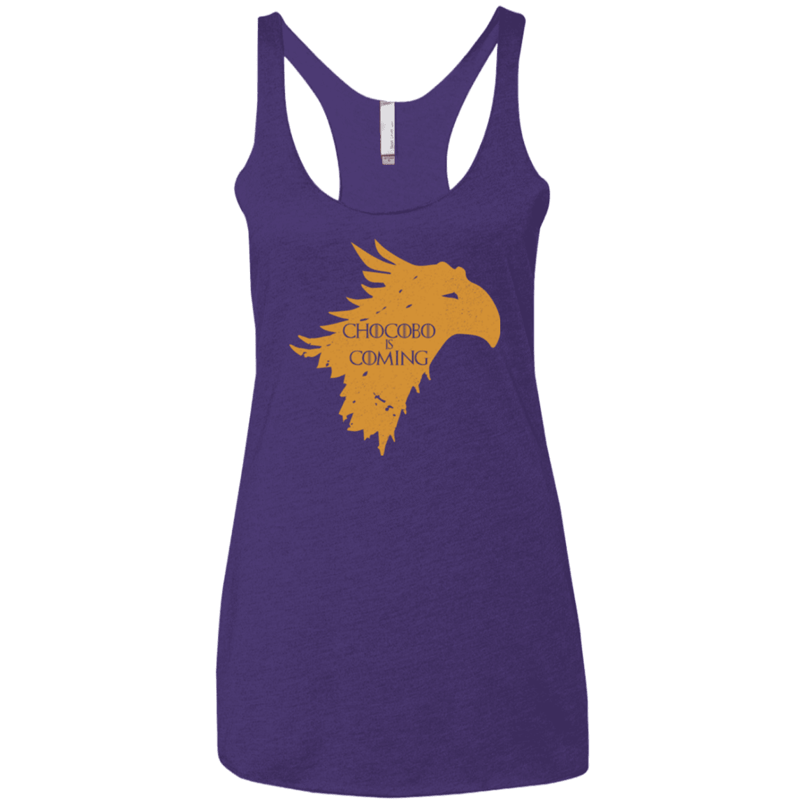 T-Shirts Purple / X-Small Chocobo is Coming Women's Triblend Racerback Tank