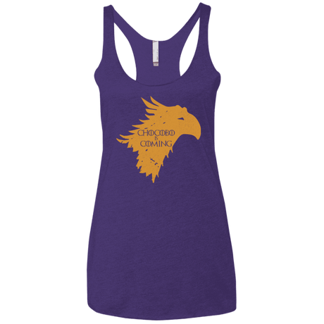 T-Shirts Purple / X-Small Chocobo is Coming Women's Triblend Racerback Tank