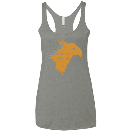 T-Shirts Venetian Grey / X-Small Chocobo is Coming Women's Triblend Racerback Tank