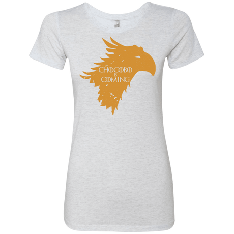 T-Shirts Heather White / Small Chocobo is Coming Women's Triblend T-Shirt