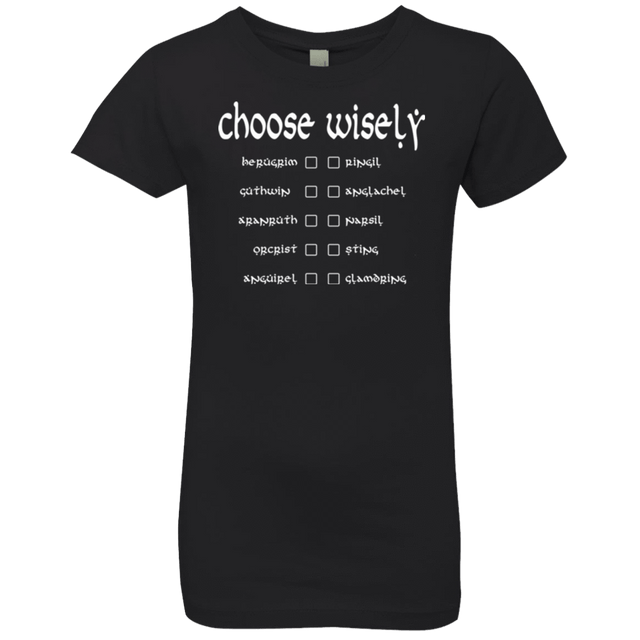 T-Shirts Black / YXS Choose wisely Girls Premium T-Shirt