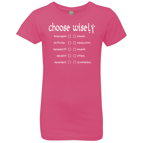 T-Shirts Hot Pink / YXS Choose wisely Girls Premium T-Shirt