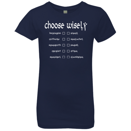 T-Shirts Midnight Navy / YXS Choose wisely Girls Premium T-Shirt
