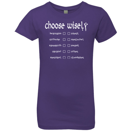 T-Shirts Purple Rush / YXS Choose wisely Girls Premium T-Shirt