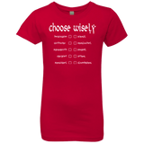 T-Shirts Red / YXS Choose wisely Girls Premium T-Shirt
