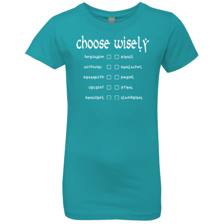 T-Shirts Tahiti Blue / YXS Choose wisely Girls Premium T-Shirt