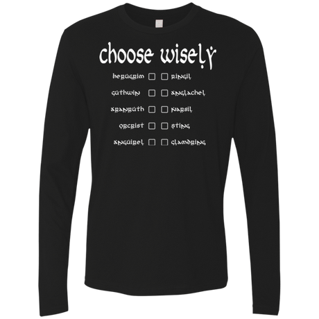 T-Shirts Black / Small Choose wisely Men's Premium Long Sleeve