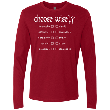 T-Shirts Cardinal / Small Choose wisely Men's Premium Long Sleeve
