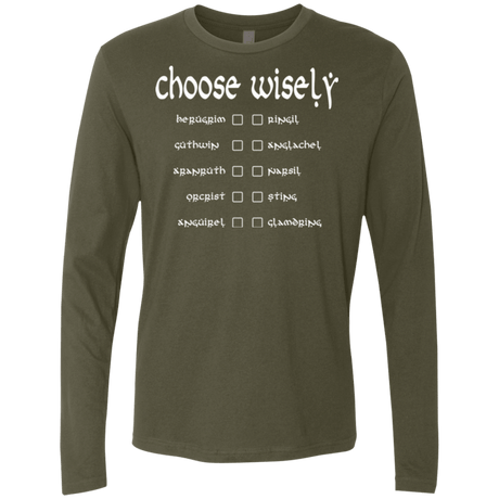 T-Shirts Military Green / Small Choose wisely Men's Premium Long Sleeve