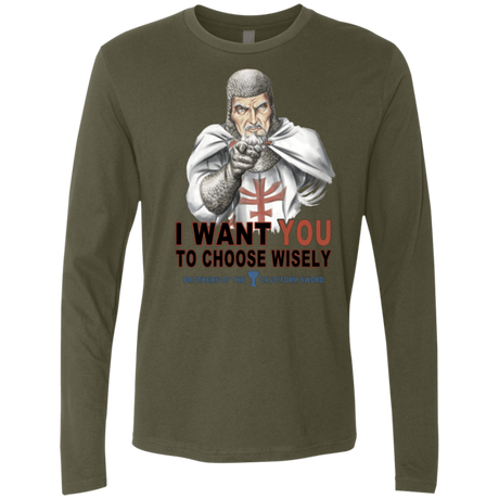 T-Shirts Military Green / Small Choose Wisely Men's Premium Long Sleeve