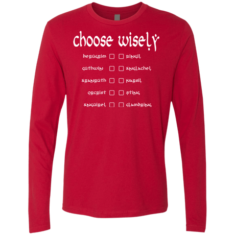 T-Shirts Red / Small Choose wisely Men's Premium Long Sleeve