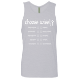T-Shirts Heather Grey / Small Choose wisely Men's Premium Tank Top