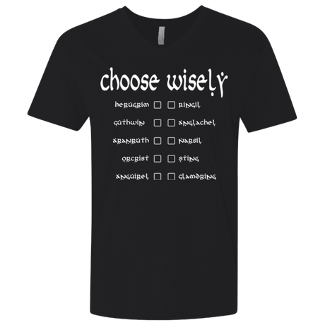 T-Shirts Black / X-Small Choose wisely Men's Premium V-Neck