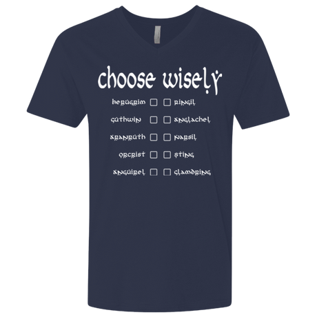 T-Shirts Midnight Navy / X-Small Choose wisely Men's Premium V-Neck