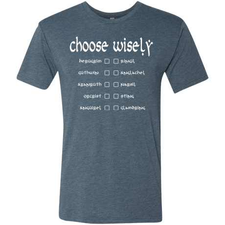 T-Shirts Indigo / Small Choose wisely Men's Triblend T-Shirt