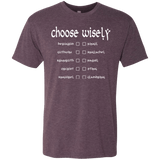 T-Shirts Vintage Purple / Small Choose wisely Men's Triblend T-Shirt