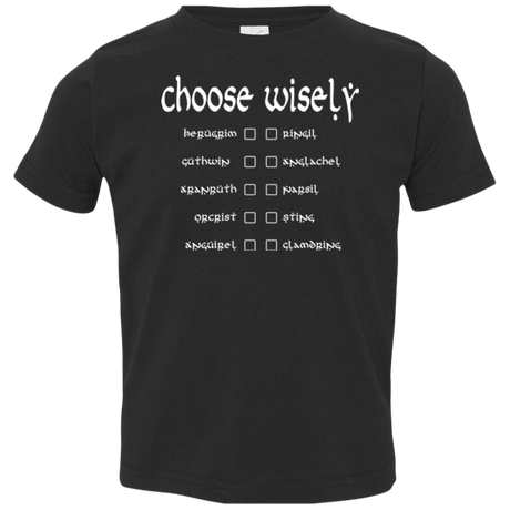 T-Shirts Black / 2T Choose wisely Toddler Premium T-Shirt