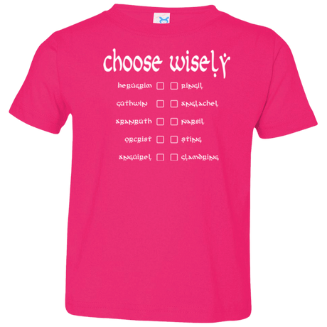 T-Shirts Hot Pink / 2T Choose wisely Toddler Premium T-Shirt