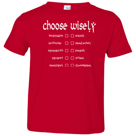 T-Shirts Red / 2T Choose wisely Toddler Premium T-Shirt