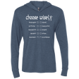 T-Shirts Indigo / X-Small Choose wisely Triblend Long Sleeve Hoodie Tee