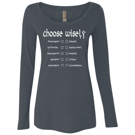 T-Shirts Vintage Navy / Small Choose wisely Women's Triblend Long Sleeve Shirt