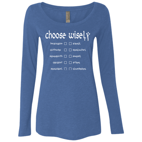 T-Shirts Vintage Royal / Small Choose wisely Women's Triblend Long Sleeve Shirt