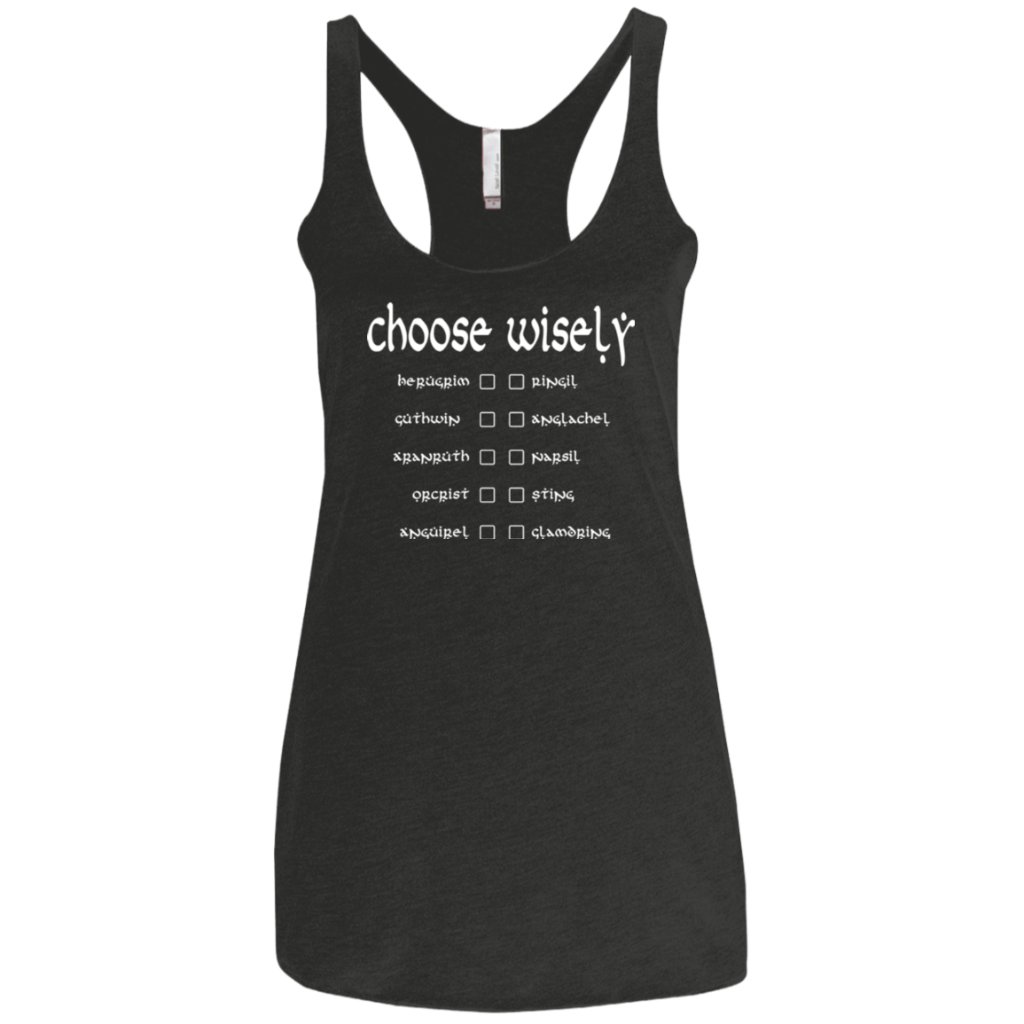 T-Shirts Vintage Black / X-Small Choose wisely Women's Triblend Racerback Tank