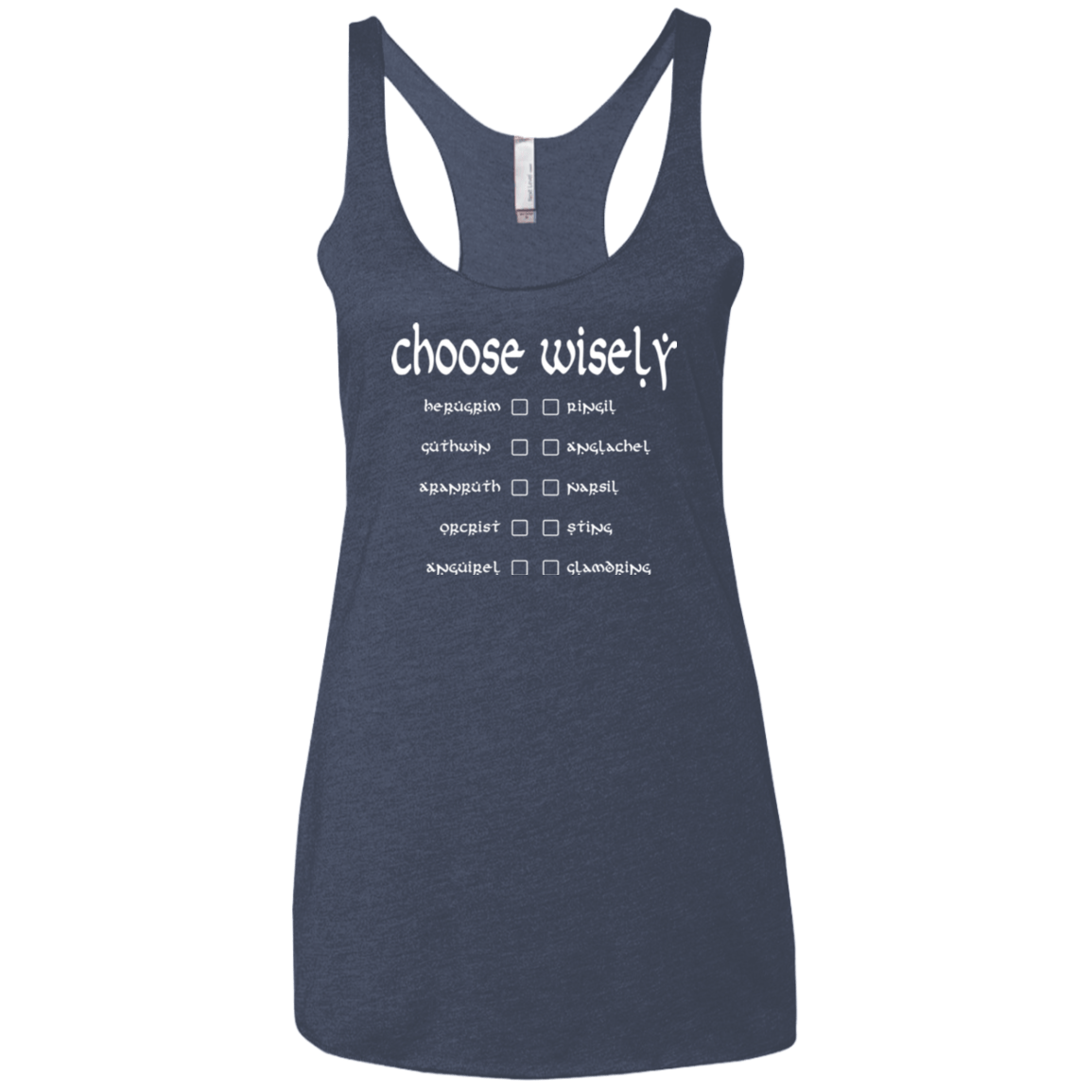 T-Shirts Vintage Navy / X-Small Choose wisely Women's Triblend Racerback Tank