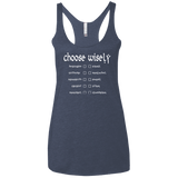 T-Shirts Vintage Navy / X-Small Choose wisely Women's Triblend Racerback Tank