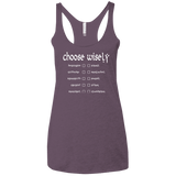 T-Shirts Vintage Purple / X-Small Choose wisely Women's Triblend Racerback Tank
